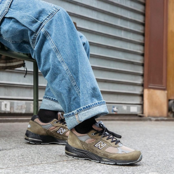 Giày New Balance 991 Made in England 'Khaki Sand' M991FDS - Ảnh 2