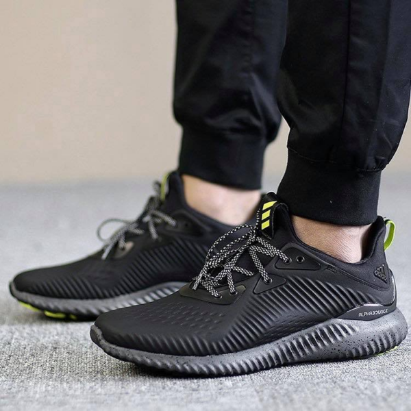 Giày Adidas Alphabounce Core Black Semi Solar Yellow BW1223 - Ảnh 2