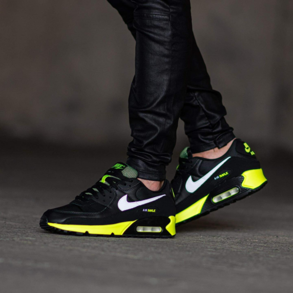 Giày Nike Air Max 90 'Black Hot Lime' DB3915-001 - Ảnh 4
