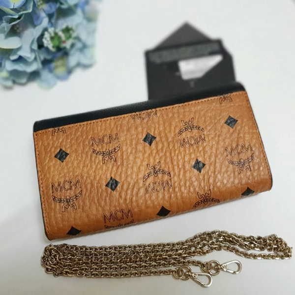 Túi MCM Patricia Crossbody Wallet Black Cognac Pink MYL9APA34BK001 - Ảnh 2