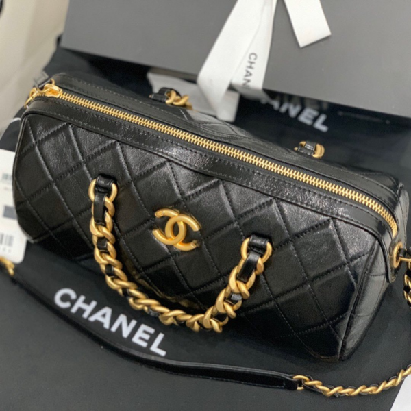 Túi Chanel Bowling Bag Calfskin Black AS1897-B03795-94305 - Ảnh 2