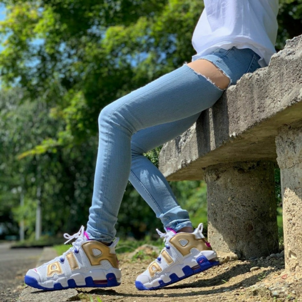 Giày Nike Air More Uptempo GS 'Fuchsia Blast' 415082-106 - Ảnh 2