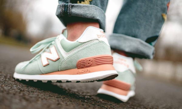 Giày New Balance Wmns 574 Mint Orange WL574ESE - Ảnh 4