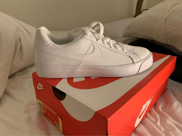 Giày Nike Court Royale AC Canvas Triple White CD5405-101 - Ảnh 5