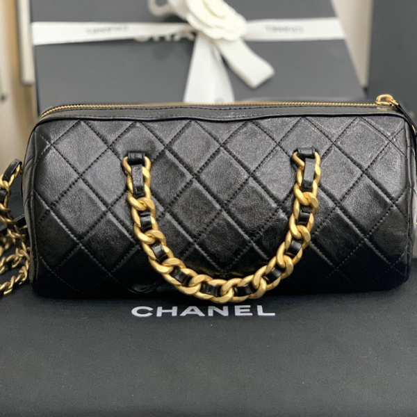 Túi Chanel Bowling Bag Calfskin Black AS1897-B03795-94305 - Ảnh 3