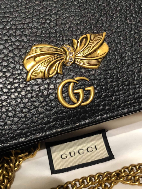 Túi Gucci Bow Mini Chain Shoulder Bag 524293 CAOXT 1163 - Ảnh 7