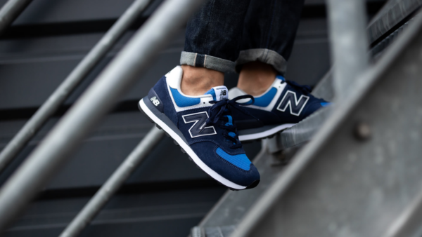 Giày New Balance 574 Navy Blue White ML574SSM - Ảnh 2