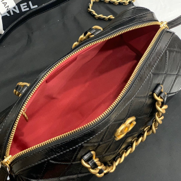 Túi Chanel Bowling Bag Calfskin Black AS1897-B03795-94305 - Ảnh 4