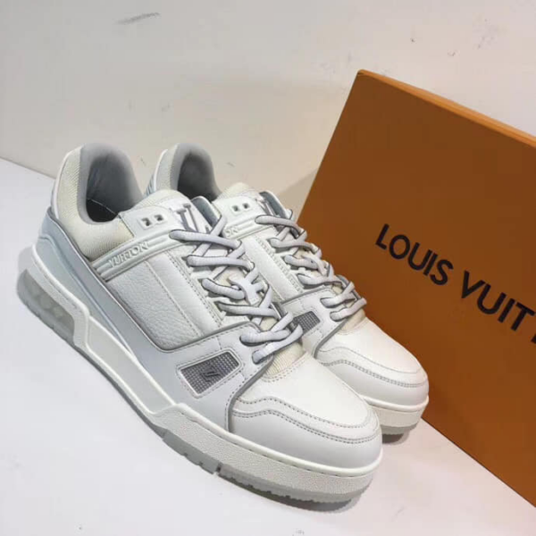 Giày Louis Vuitton Trainer White Grey 1A5PZO - Ảnh 3