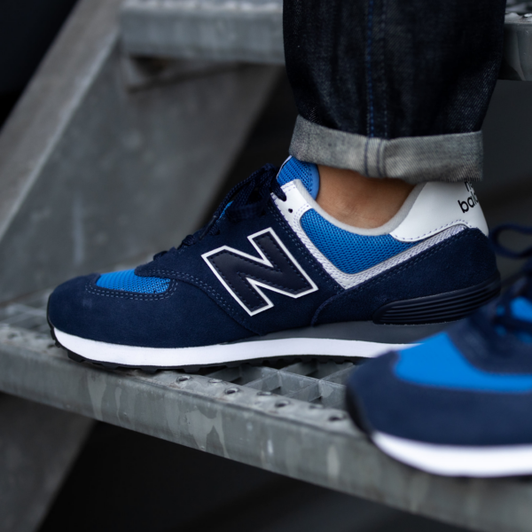 Giày New Balance 574 Navy Blue White ML574SSM - Ảnh 4