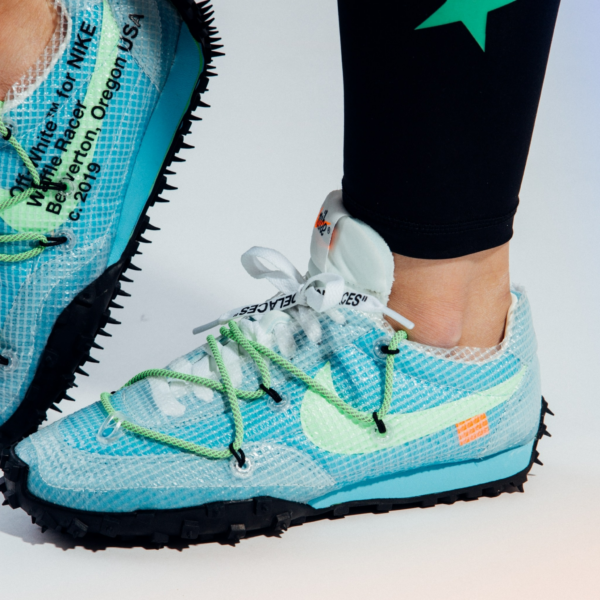 Giày Nike Off-White x Wmns Waffle Racer 'Vivid Sky' CD8180-400 - Ảnh 5