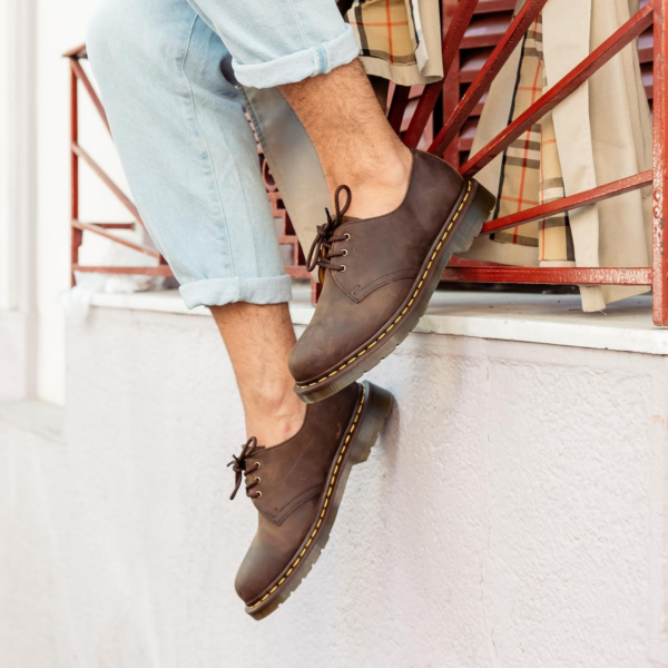 Giày Dr. Martens 1461 Brown Crazy Horse Leather Oxford Shoes 11838201 - Ảnh 5