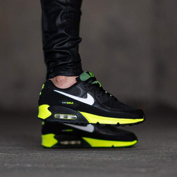 Giày Nike Air Max 90 'Black Hot Lime' DB3915-001 - Ảnh 5