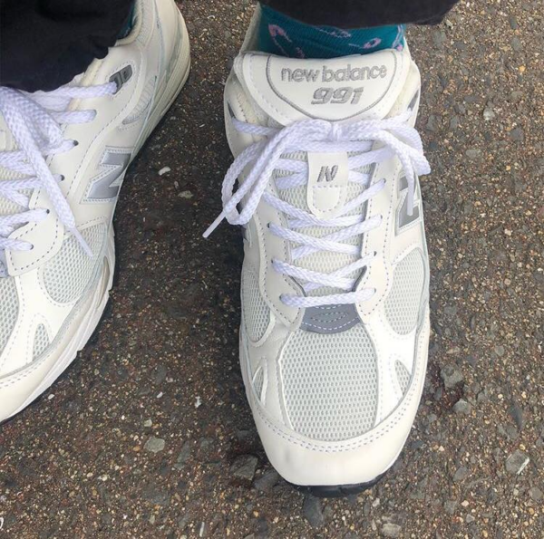 Giày New Balance 991 Made In England 'White Sliver' M991WHI - Ảnh 2