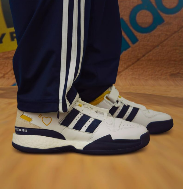 Giày Adidas Forum Low x Human Made 'Hazy Yellow Navy' S42975 - Ảnh 3