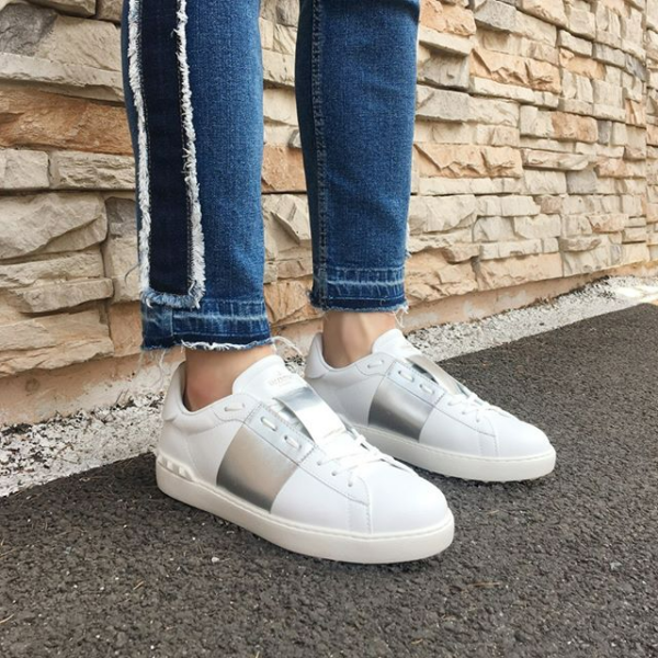 Giày Valentino Men Shoes Leather Trainers Sneakers Open PY2S0830FLR857 - Ảnh 4