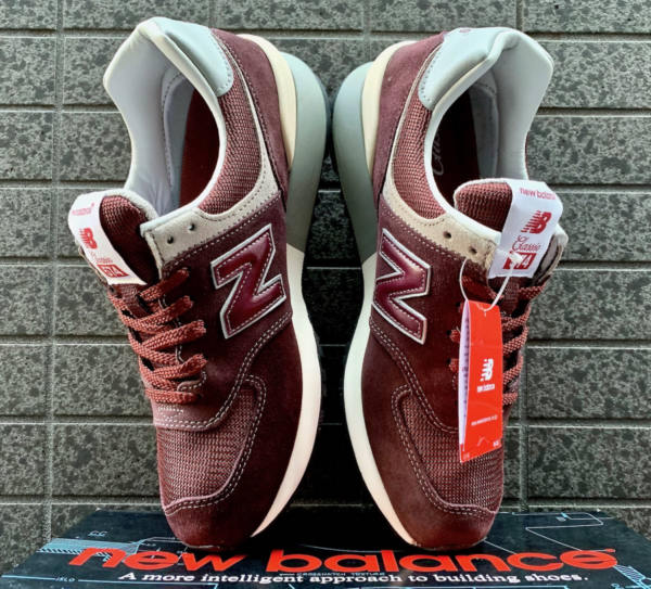 Giày New Balance 574 'Burgundy' MLP574CW - Ảnh 3