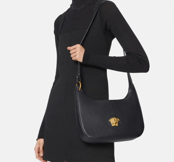 Túi Versace La Medusa Medium Hobo Black 1000699-DVIT3T-1B00V - Ảnh 5