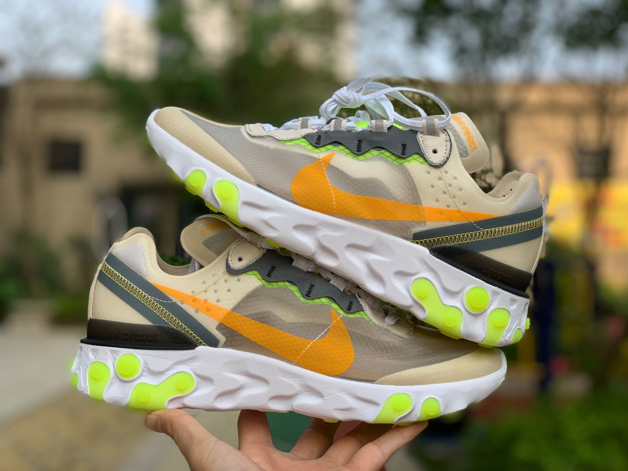 Giày Nike React Element 87 'Light Orewood' AQ1090-101 - Ảnh 3