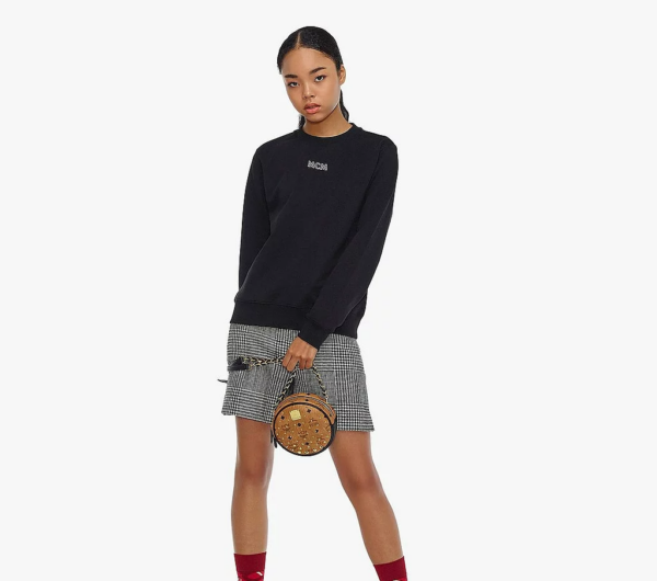 Túi MCM Tambourine Crossbody in Gold Studded Visetos MWRCSVI02CO001 - Ảnh 6