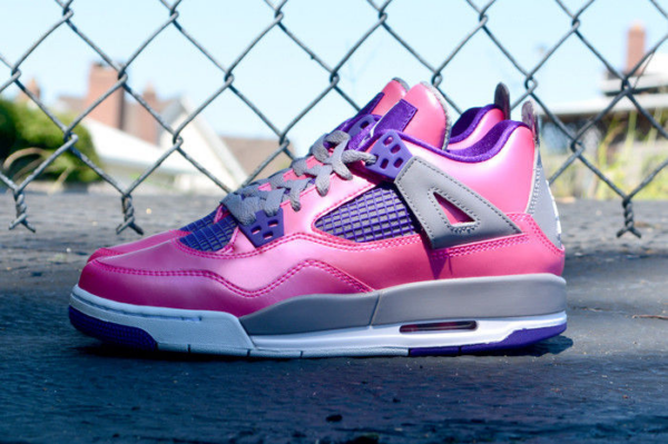Giày Nike Jordan 4 Retro GS 'Pink Foil' 487724-607 - Ảnh 5