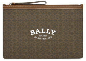 Tui Bally B-Monogram BOLLIS LARGE TML 801 Clutch 'Brown' BOLLIS-LARGE-TML-801