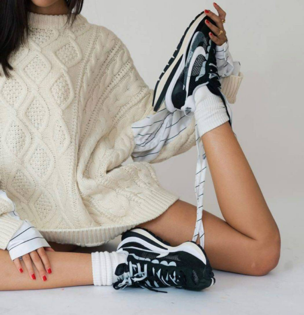 Giày Nike Sacai x VaporWaffle 'Black White' CV1363-001 - Ảnh 3