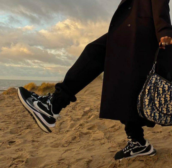 Giày Nike Sacai x VaporWaffle 'Black White' CV1363-001 - Ảnh 5