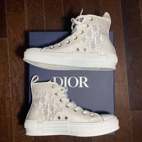 Giày Dior B23 High Dior Oblique White 3SH118YNT H060 - Ảnh 4
