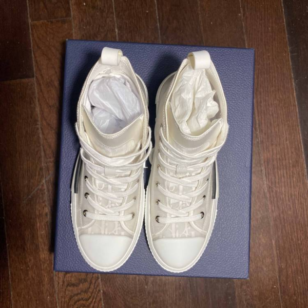 Giày Dior B23 High Dior Oblique White 3SH118YNT H060 - Ảnh 3