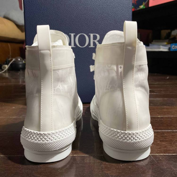 Giày Dior B23 High Dior Oblique White 3SH118YNT H060 - Ảnh 2