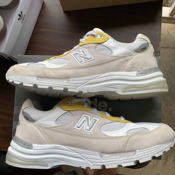 Giày New Balance Paperboy Paris x 992 Made in USA 'Fried Egg' M992PB1 - Ảnh 2