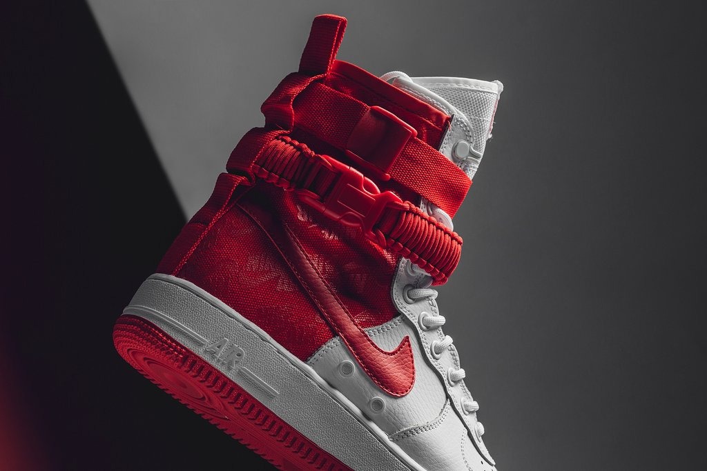 Giày Nike SF-AF1 High White 'University Red' AR1955-100 - Ảnh 6