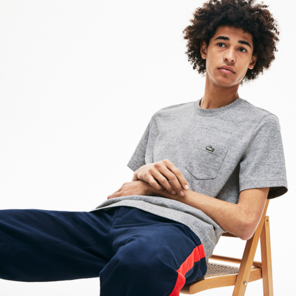 Áo Lacoste Crew Neck Cotton Jersey Grey TH3786-ECS - Ảnh 4