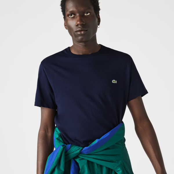 Ao Lacoste Crew Neck Pima Cotton Jersey T-shirt Navy Blue TH6709