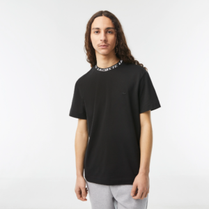 Ao Lacoste Regular Fit Logo Collar T-shirt 'Black' TH9687-53G-031