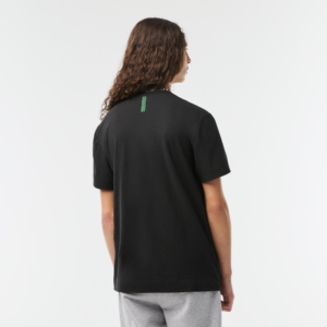 Ao Lacoste Regular Fit Logo Collar T-shirt 'Black' TH9687-53G-031