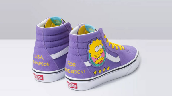 Giày Vans The Simpsons x Sk8-Hi 'Lisa 4 Prez' VN0A4BV617G - Ảnh 6