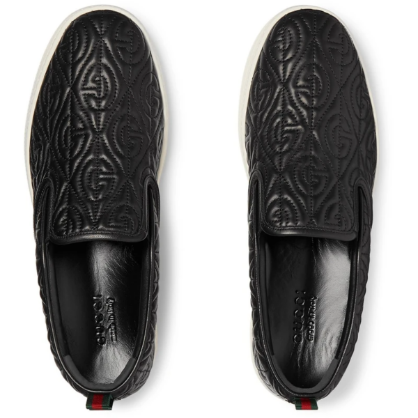 Giày Gucci G Rhombus Slip-On 'Black Quilted' 598868-0R0B0-1075 - Ảnh 4