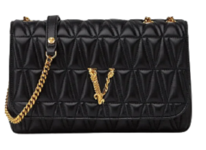 Túi Versace Virtus Quilted Nappa Leather Shoulder Black DBFH822-D2NTRT-DNMOV