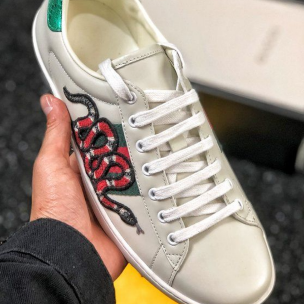 Giày Gucci Ace Embroidered 'Snake' 456230 A38G0 9064 - Ảnh 5