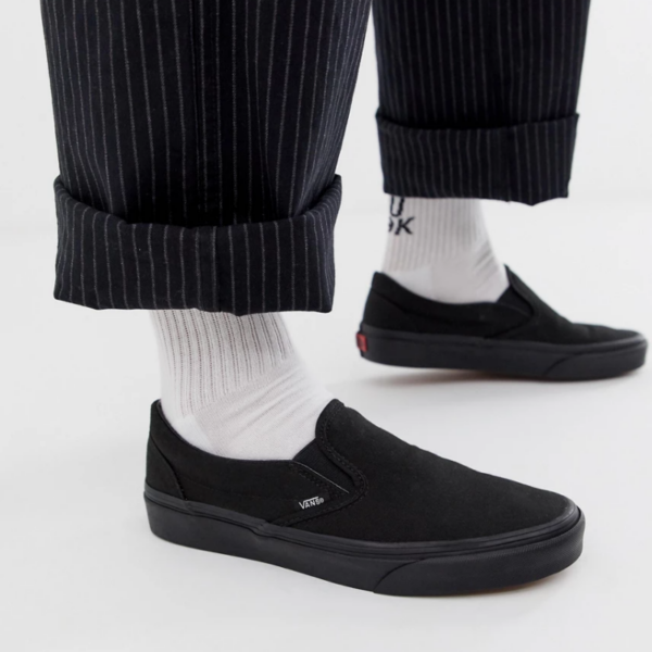Giày Vans Classic Slip-On 'All Black' VN000EYEBKA - Ảnh 5