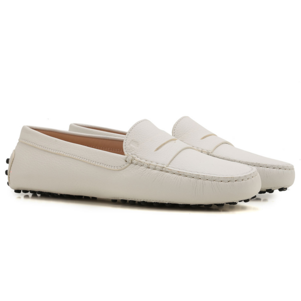 Giày Tod's Gommino Driving Shoes Leather 'White' XXW00G000105J1B015 - Ảnh 3