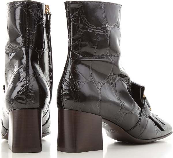 Giày Tod's  BLACK LEATHER ANKLE BOOTS XXW71C0DH90XLXB999 - Ảnh 7