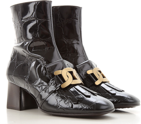 Giày Tod's  BLACK LEATHER ANKLE BOOTS XXW71C0DH90XLXB999 - Ảnh 2