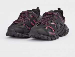 Alternative view of Giày Balenciaga Wmns Track Sneaker 'Black Neon Pink' 542436-W3AC2-1055