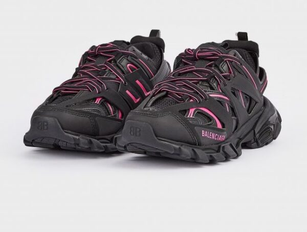 Giày Balenciaga Wmns Track Sneaker 'Black Neon Pink' 542436-W3AC2-1055 - Ảnh 2