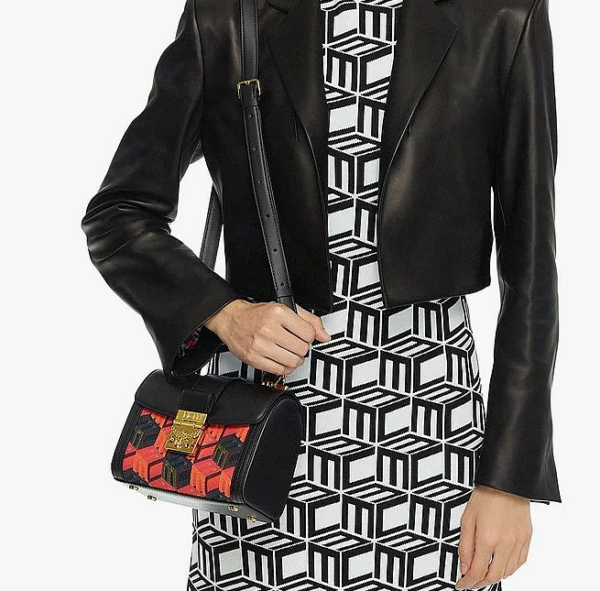Túi MCM Tracy Satchel in Cubic Monogram Jacquard MWECSCK01MT001 - Ảnh 6