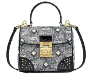 Túi MCM Tracy Satchel in Studded Vintage Monogram Jacquard MWECSTQ01EG001