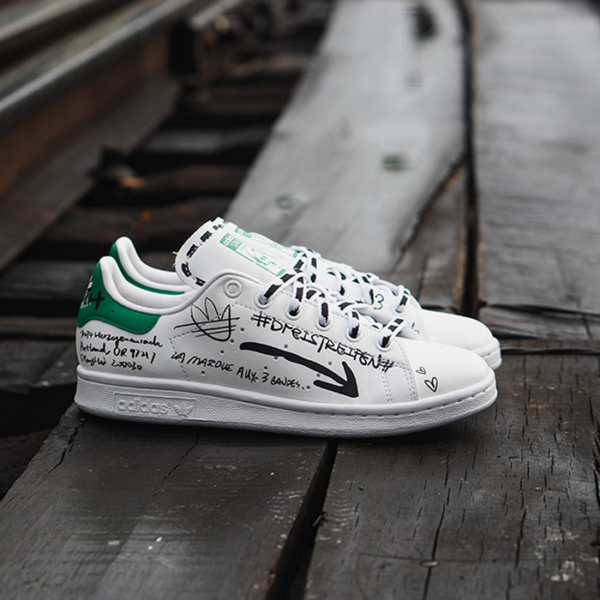 Giày Adidas Stan Smith Sharpie Pack Graffiti 'White Green' GV9800 - Ảnh 5